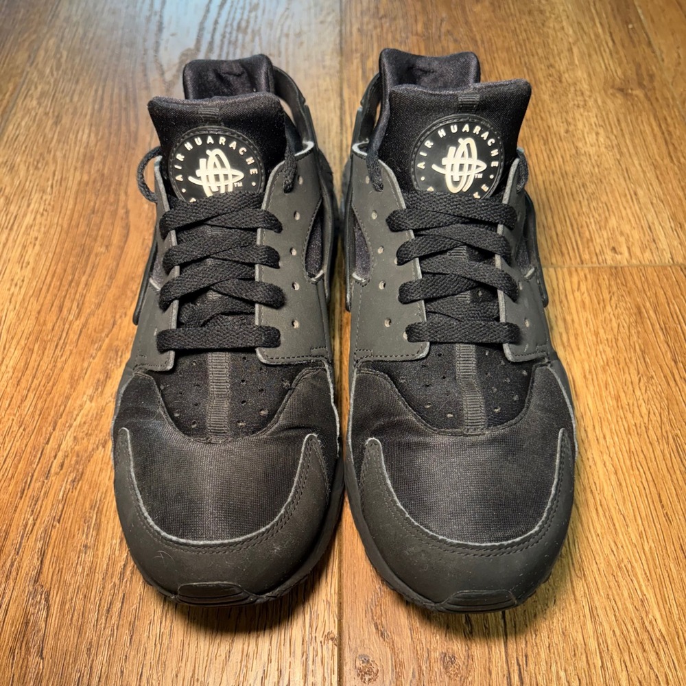 Nike Air Huarache Triple Black Mens Sneakers 318429-003 Size 9.5 Running Shoes